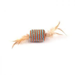 Waago Jute Feather Toy For Cats,( 5.5X4.5cm)