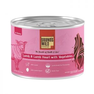 Bruno’s Wild Essentials Dog Food Lamb & Lamb Heart With Vegetables, 170g