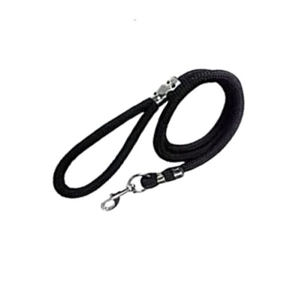 Waago Black Soft Mink Fur Harness With Black Rope For Dog-Large (30-38 Inch)