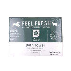 Feel Fresh Aloe Vera & Essential Oils Bath Towel For Pet  20 Sheets