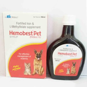 Hemobest Pet Syrup Improves Weak and Debilitating Animals, 200 ml