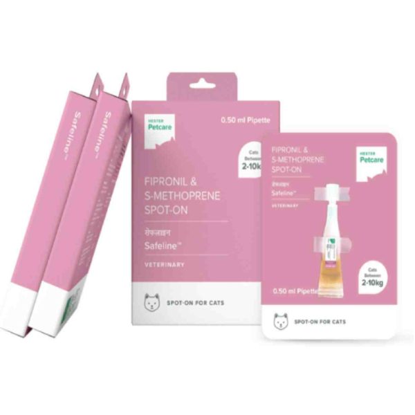 Safeline Spot On for Cats (Cats Between 2-10kg), 1×0.50ml Pipette