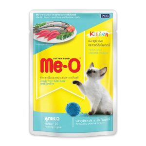 Me-O Kitten Wet Food Tuna with Sardine in Jelly, 80 gm