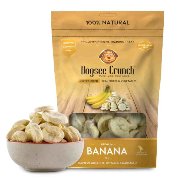 Dogsee Crunch Banana: Freeze-Dried Banana Dog Treats