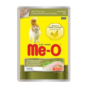 Me-o Chicken Rice & Crab Stick for Cat 80 Gm