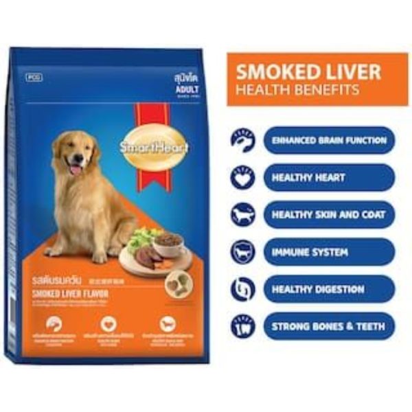 SmartHeart Smoked Liver Adult Dry Dog Food, 3 kg