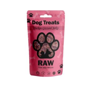 Raw and Whole Chicken Gizzard Jerky Dog Treats 105gm