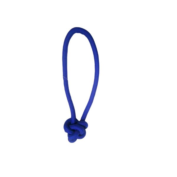 Waago Rope Toy-knot diameter-6 cm, handle length- 18 cm, blue (small and medium dog)