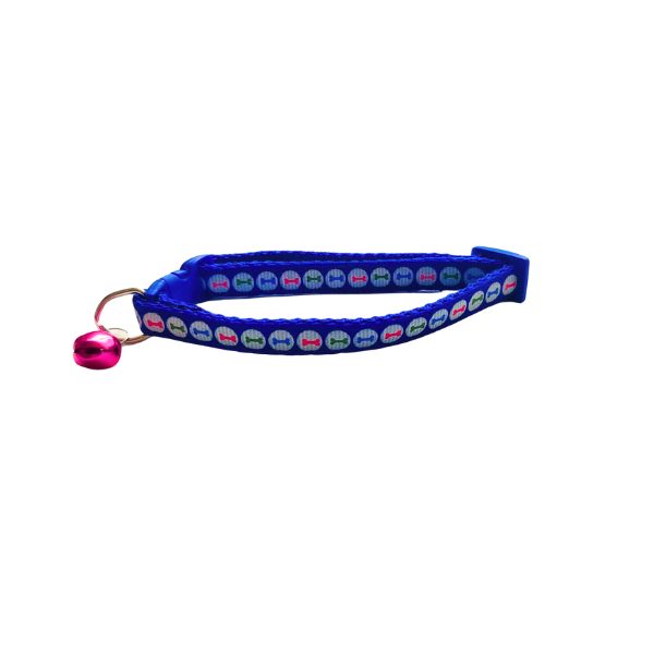 Pet Paw Nylon Collar with bell For Puppy and Cat 10mm