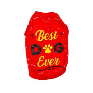 Bon Chien Dog T-Shirts (Best Ever) 22 Inch- Red