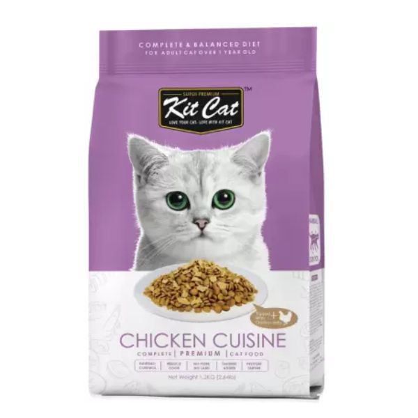 Kit Cat Premium Chicken Cuisine Chicken Dry Adult Cat Food 1.2 kg