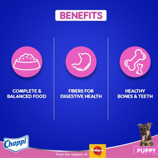 Chappi Puppy, Dry Dog Food, Chicken and Milk Flavour, 1 Kg