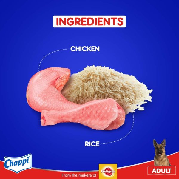 Chappi Adult, Dry Dog Food, Chicken and Rice Flavour, 1 Kg