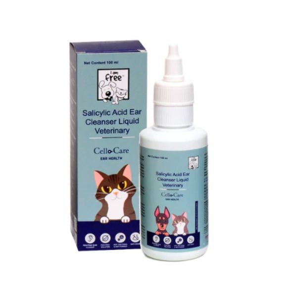 CelloCare Salicylic Acid Ear Cleanser Liquid Veterinary 100ml