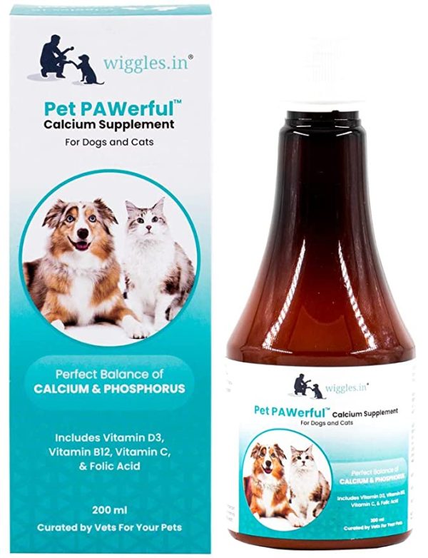 Wiggles Pet PAWerful Calcium Phosphorus Syrup Supplement for Pets 200ml