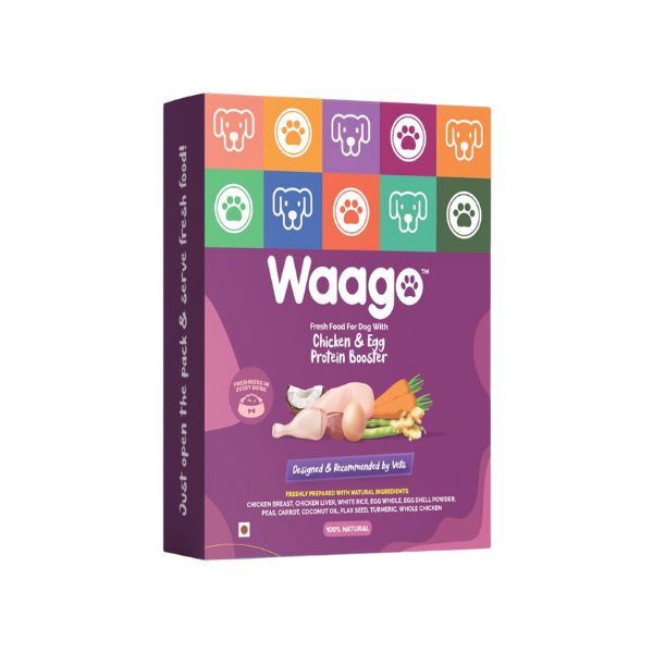 Waago Chicken and Egg Protein Booster Fresh Food for all Breed Dog 300gm