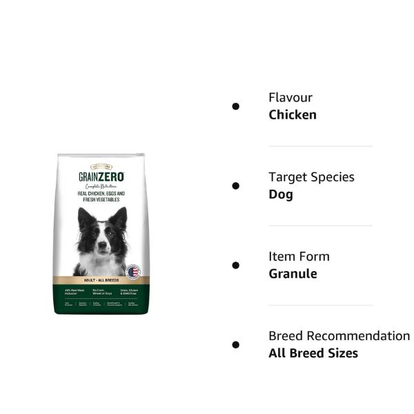 Signature Grain Zero Real Chicken, Eggs and Fresh Vegetables Adult Dog All Breeds Dry Food for Dog 1.5kg