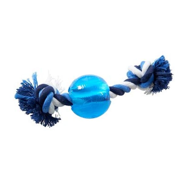 Bon Chien Rope Toy With Rubber Ball for Dogs