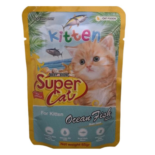 Super Cat Kitten Ocean Fish Special Wet Food 85gm