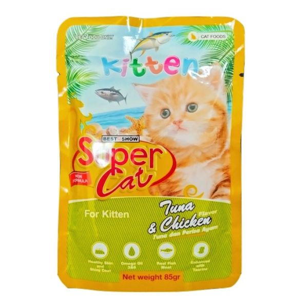 Super Cat Kitten Tuna & Chicken Wet Food 85gm