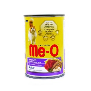 Me-o Seafood Platter In prawn Jelly Adult Cat Wet Food 400 gm