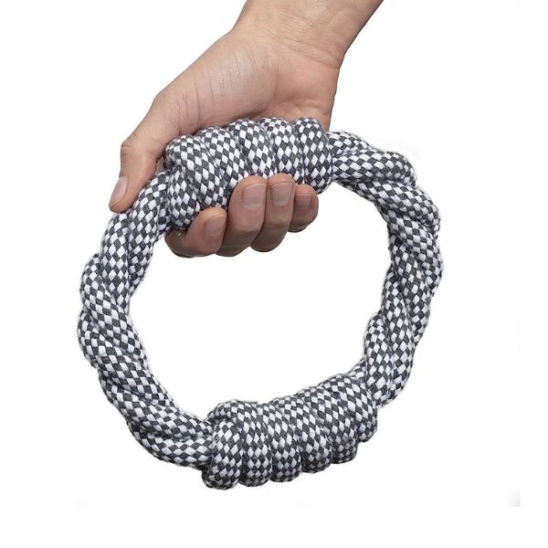 Bon chien Cotton 2 knot Rope Ring for Dog