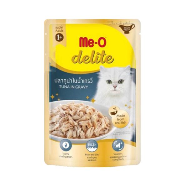 Me-O Delite Tuna In Gravy for Adult Cat Food, 70 gm