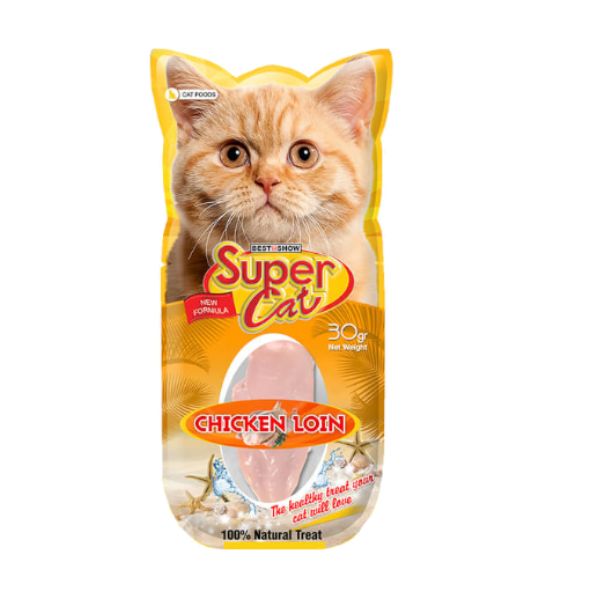 Super Cat Adult Chicken Loin Treats 30gm