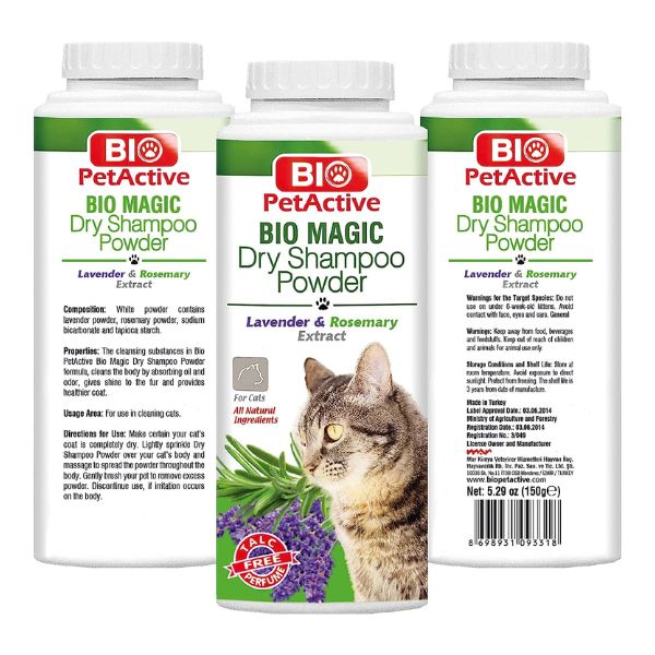 Bio Pet Active Bio Magic Dry Shampoo Powder For Cat 150 gm