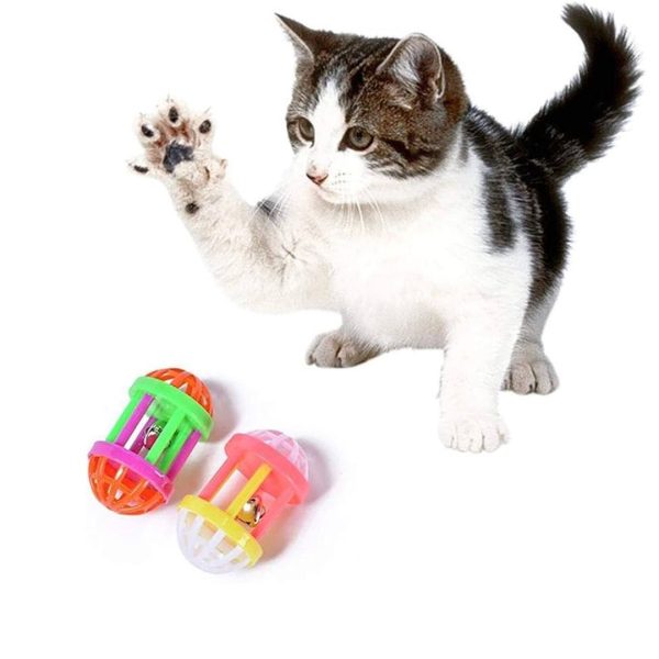 Pet Paw Interactive Drum Ball Bell Toy for cat (Pack of 2)