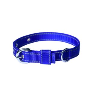 Bon Chien Wide Reflective Nylon Collar For Small & Medium Dog 0.75 inch