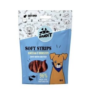 Mr. Bandit Soft Strips Duck with COD Fish for Dog 80g