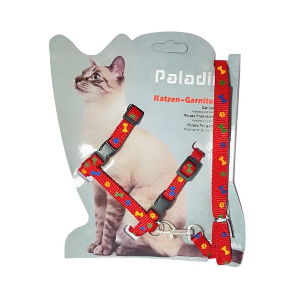 Pet Paw Adjustable Paladin Body Harness and Lead Set for Cat