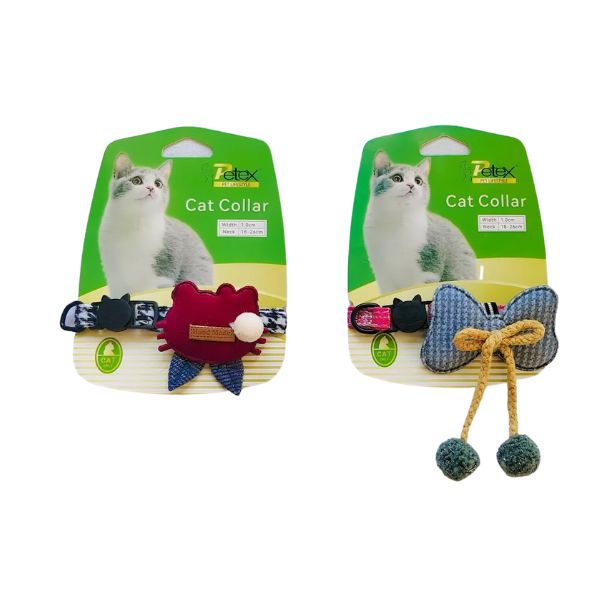 Pet Paw Adjustable Fancy Collar with Bow for Cat 1cm