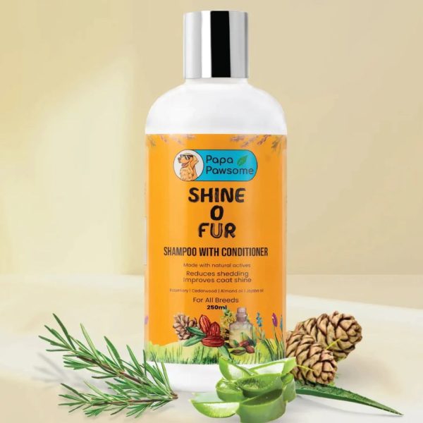 Papa Pawsome Shine O’ Fur Shampoo with Conditioner for Dog, 250 ml